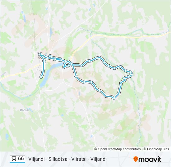 66 bus Line Map