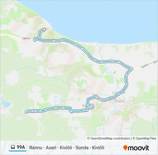 99A Bus Line Map
