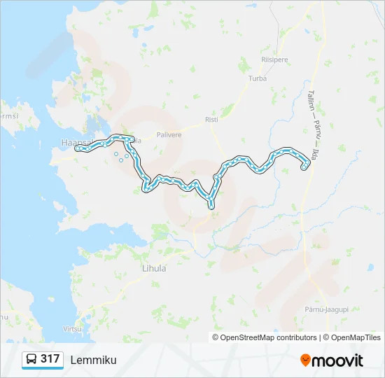 317 Bus Line Map