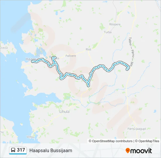 317 Bus Line Map