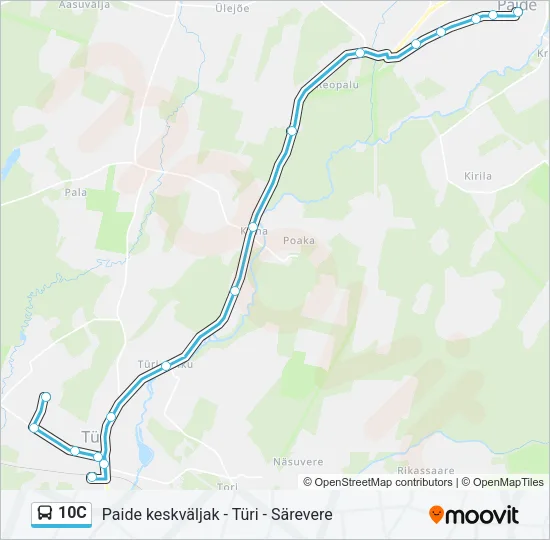 10C Bus Line Map
