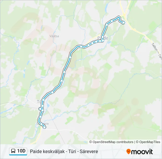 10D Bus Line Map