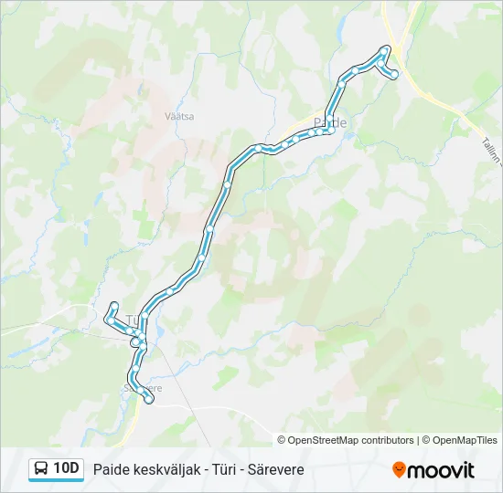 10D Bus Line Map