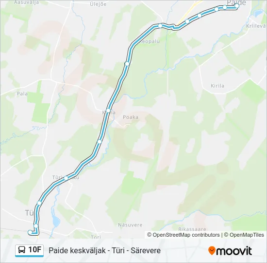 10F Bus Line Map