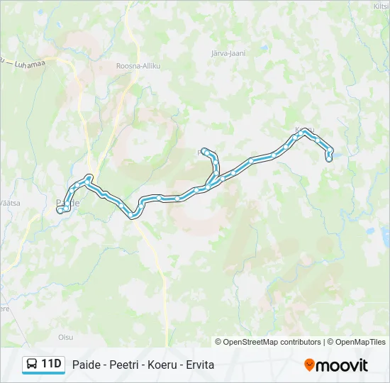 11D Bus Line Map