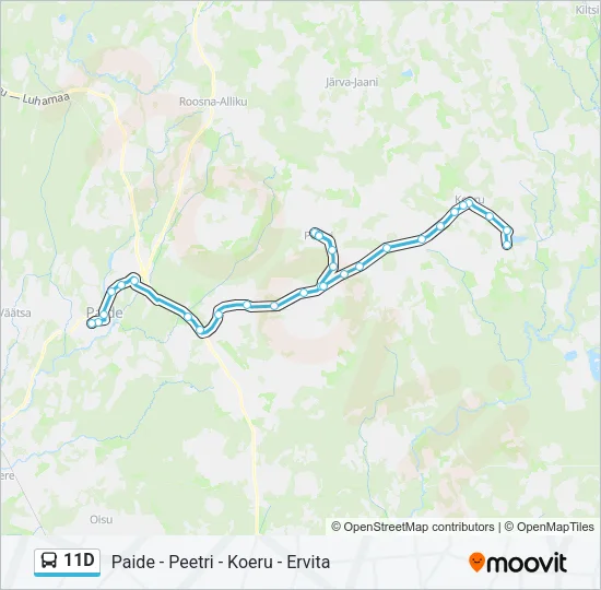 11D Bus Line Map