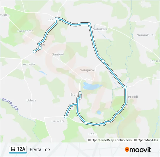 12A Bus Line Map