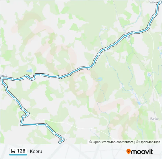 12B Bus Line Map