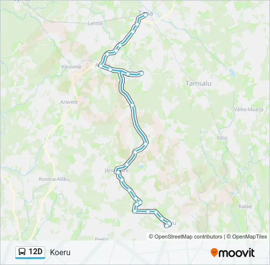 12D Bus Line Map