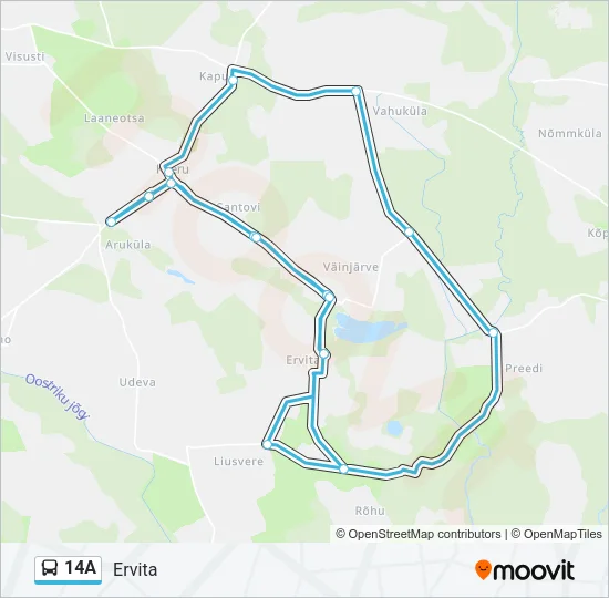 14A Bus Line Map