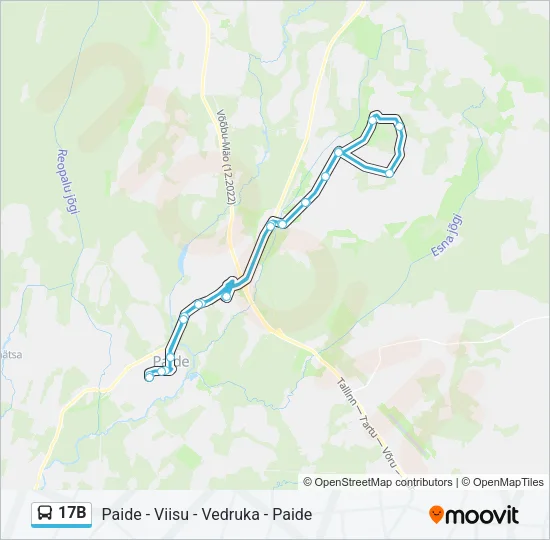 17B Bus Line Map
