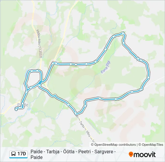 17D Bus Line Map