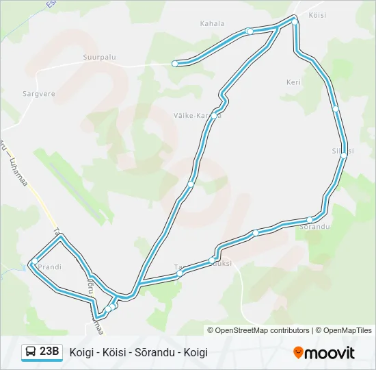 23B Bus Line Map
