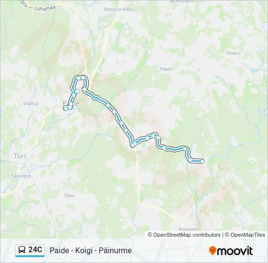 24C Bus Line Map