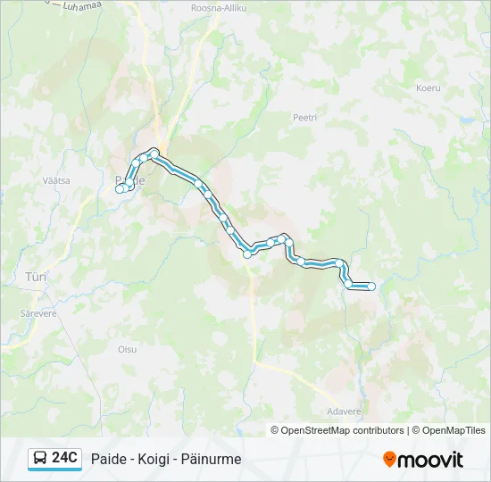 24C Bus Line Map