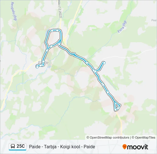 25C Bus Line Map