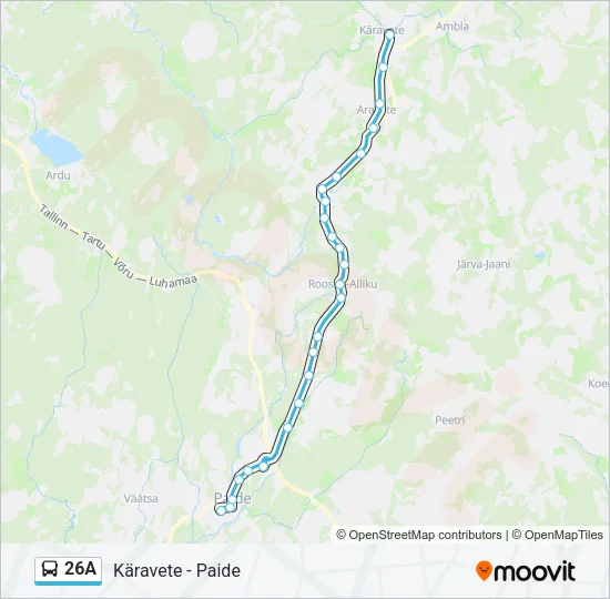 26A Bus Line Map
