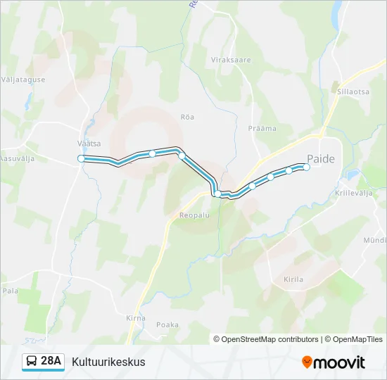 28A Bus Line Map