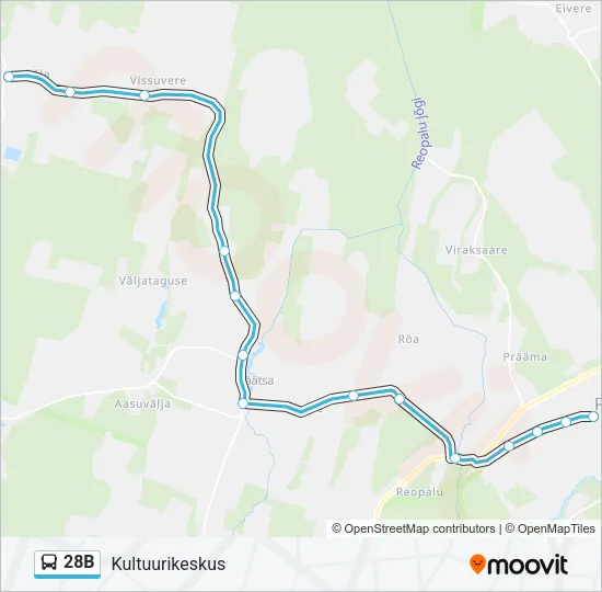 28B Bus Line Map
