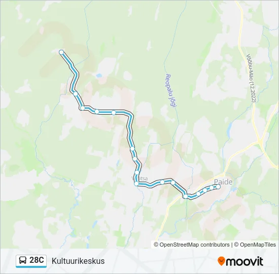 Автобус 28C: карта маршрута