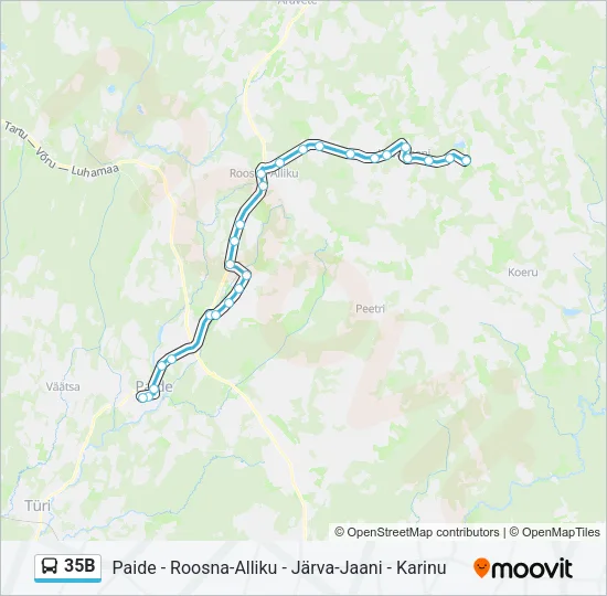 35B Bus Line Map