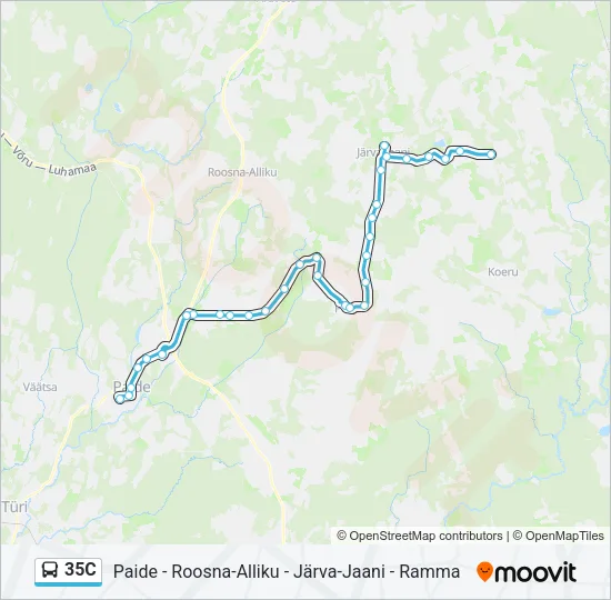 35C Bus Line Map