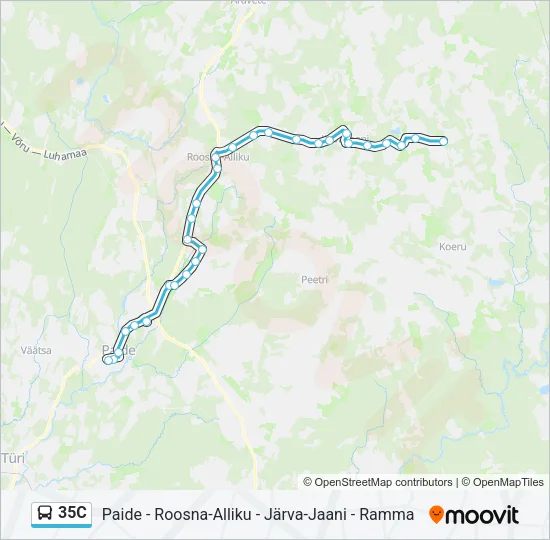 35C Bus Line Map