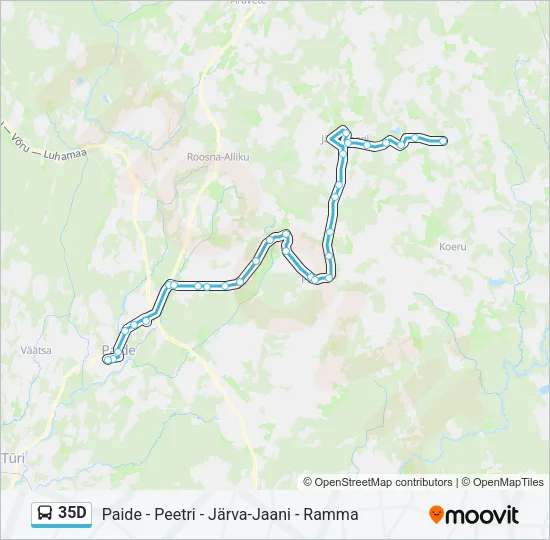 35D Bus Line Map