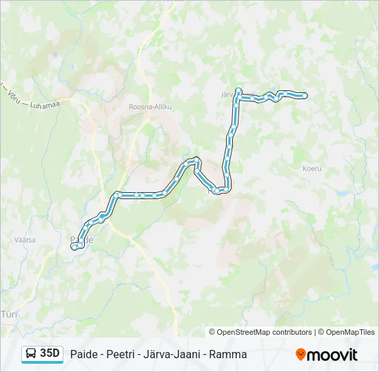 35D Bus Line Map