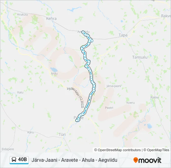 40B Bus Line Map