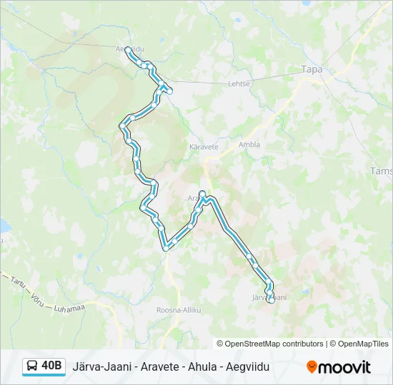 40B Bus Line Map