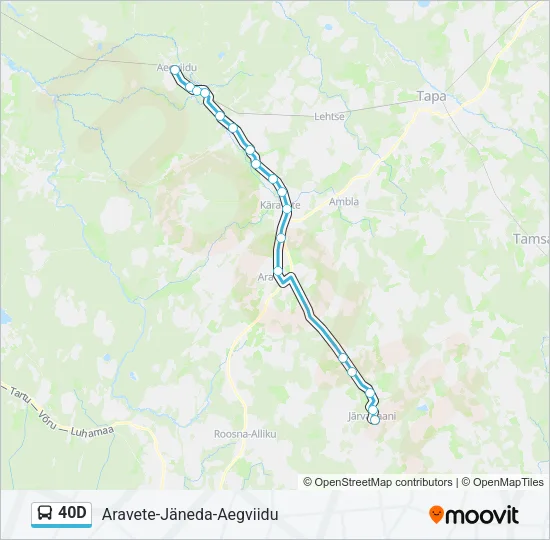 40D Bus Line Map