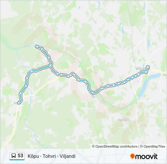 53 Bus Line Map
