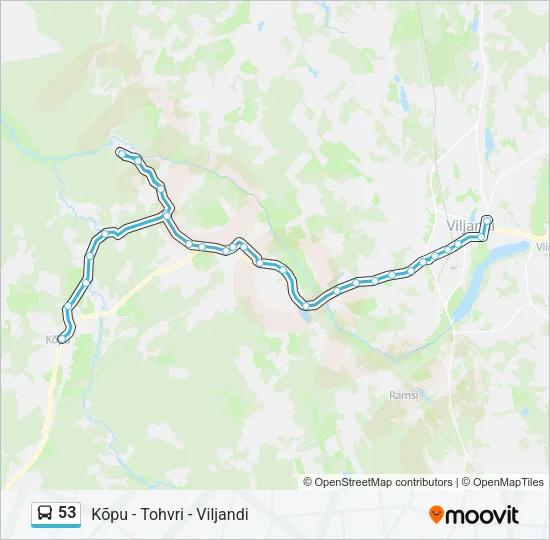53 Bus Line Map