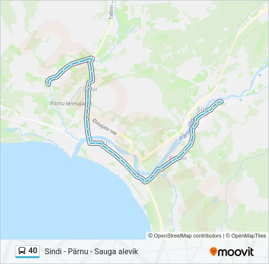 40 Bus Line Map