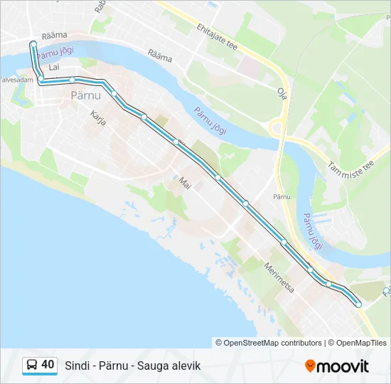 40 Bus Line Map