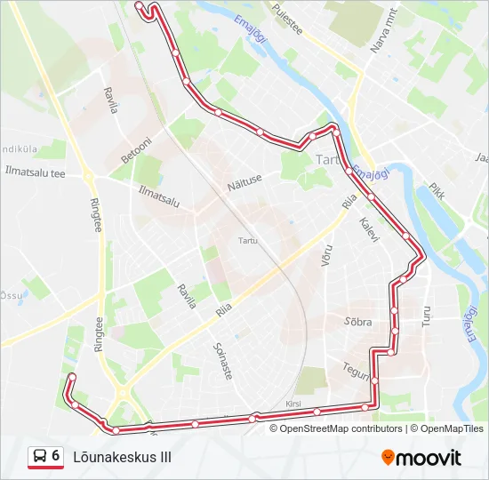 6 Bus Line Map