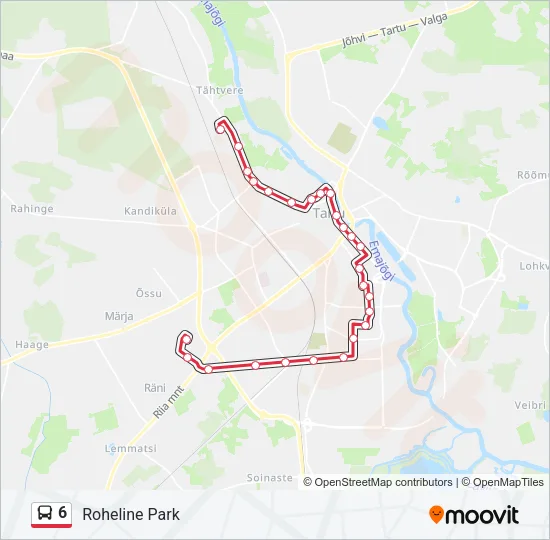 6 Bus Line Map