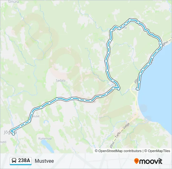 Автобус 238A: карта маршрута