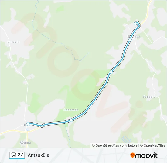 27 Bus Line Map
