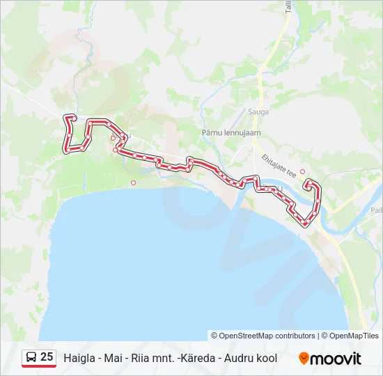 25 Bus Line Map