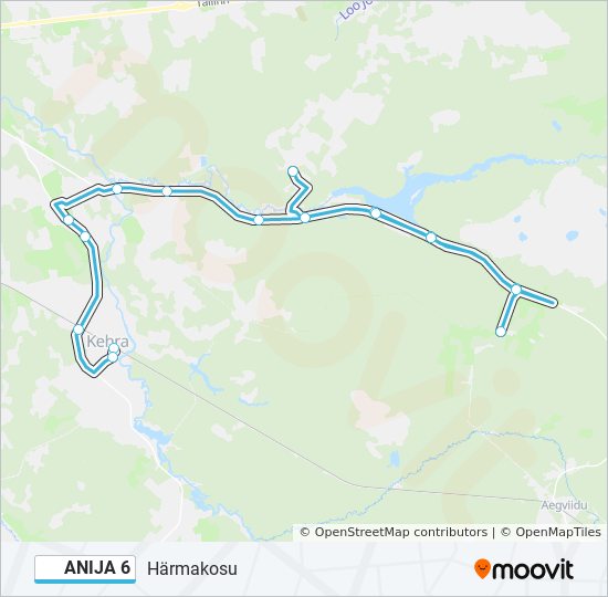 Автобус ANIJA 6: карта маршрута