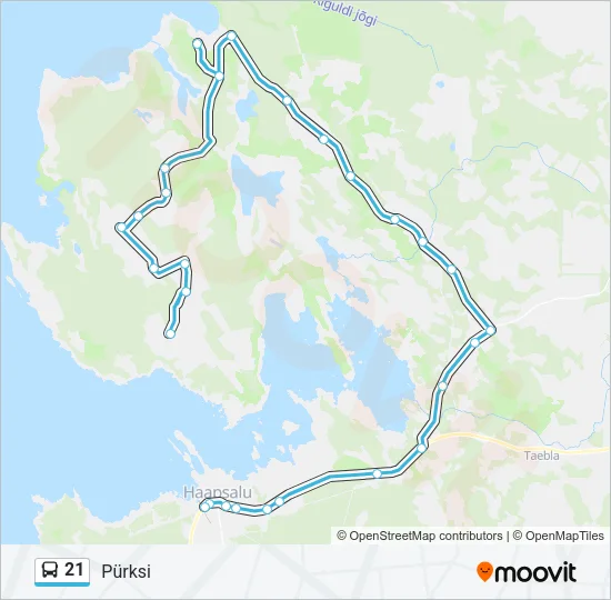 21 buss liini kaart