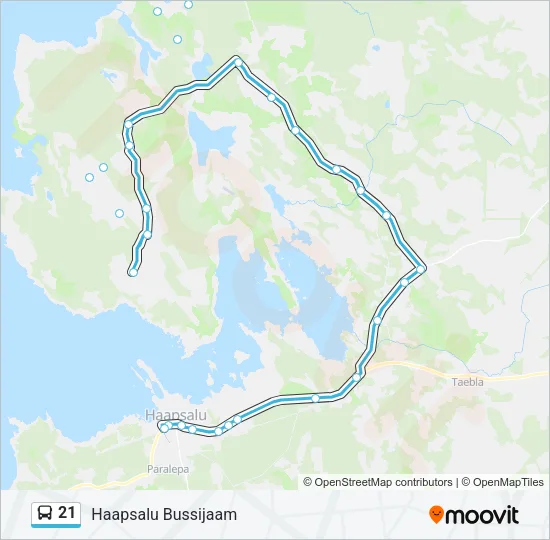 21 Bus Line Map