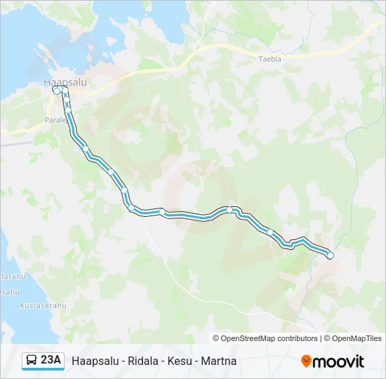 23A Bus Line Map