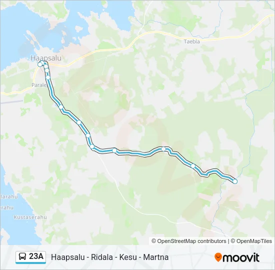 23A Bus Line Map