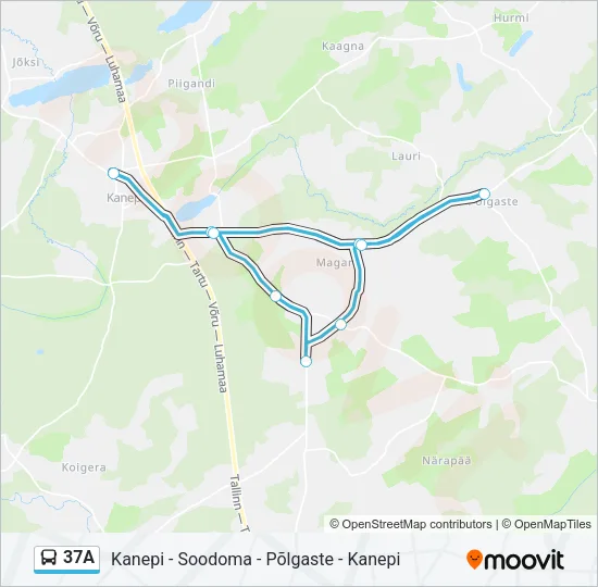 37A Bus Line Map