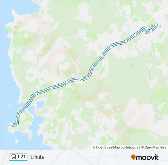 L21 bus Line Map