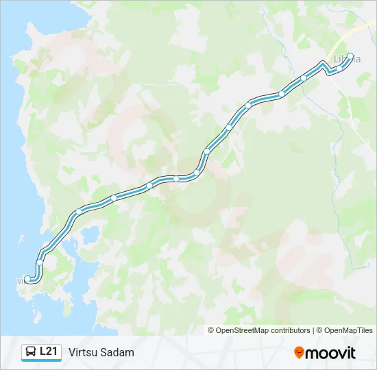 L21 Bus Line Map