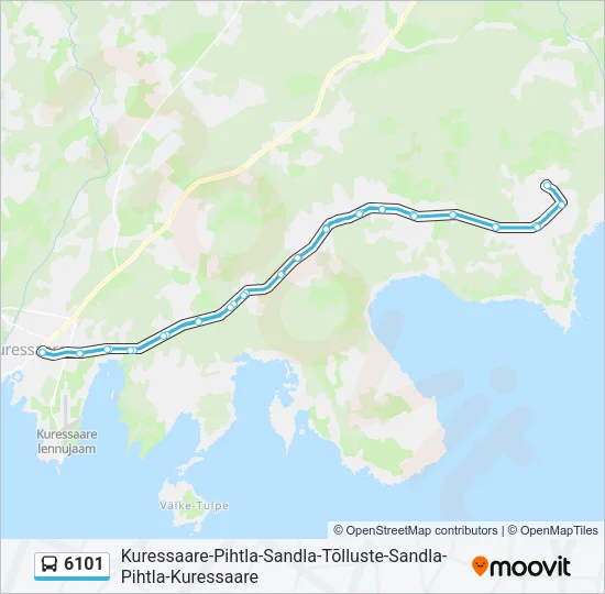 6101 Bus Line Map